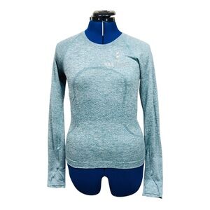 Lululemon Athletica Blue Fitted Long Sleeve Top